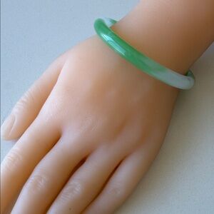 Ice light green Quartzite Bangle Bracelet